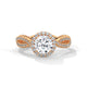 Twisted Infinity Halo Solitaire Ring
