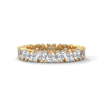 Infinite Hearts Eternity Ring — IGI Certified Diamond Jewellery | My Carat India