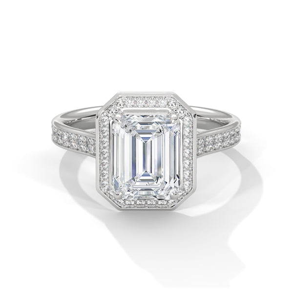 Emerald Royale Halo Ring