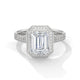 Emerald Royale Halo Ring