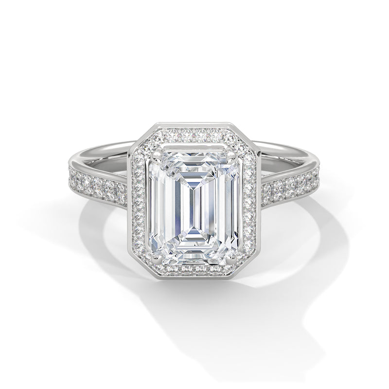 Emerald Royale Halo Ring