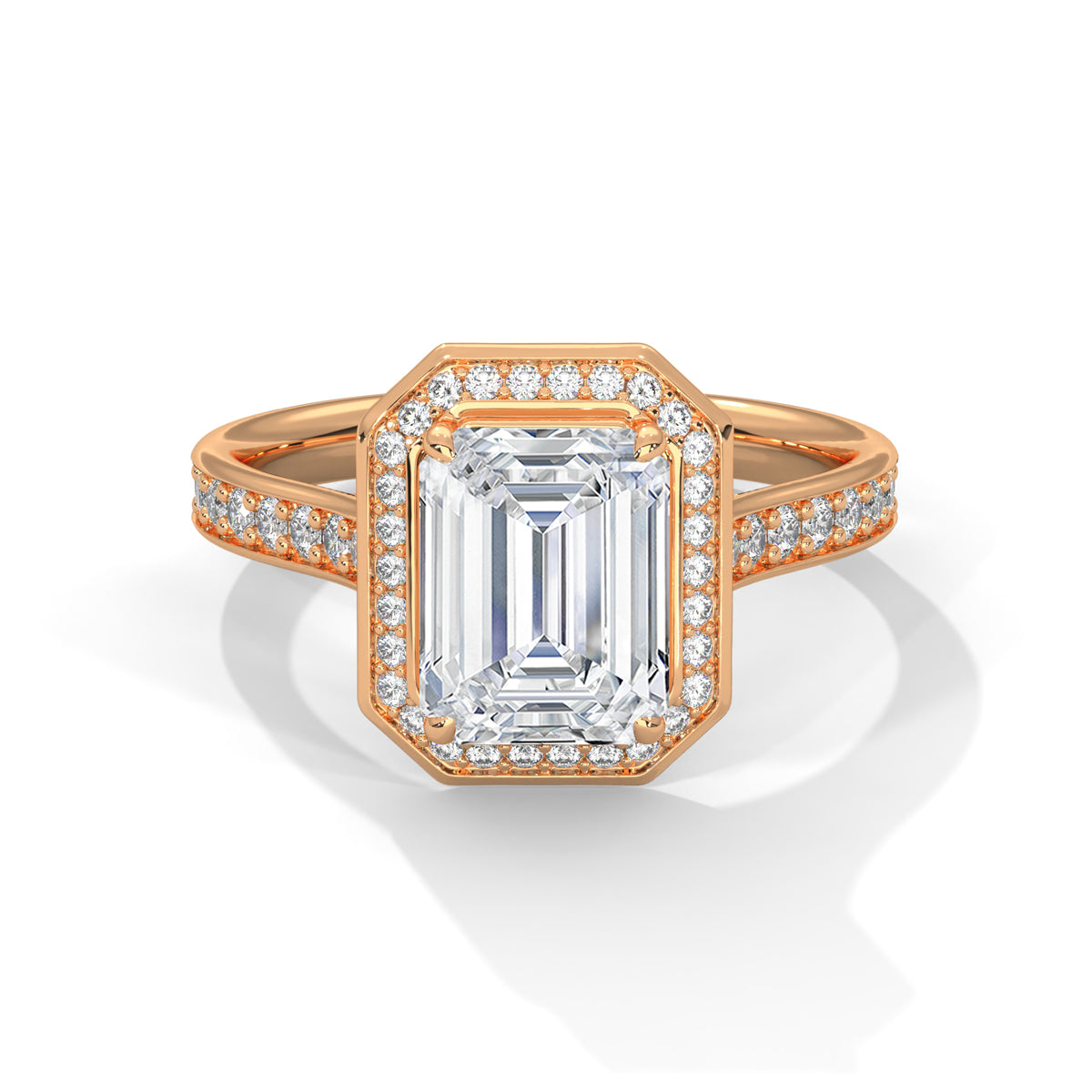 Emerald Royale Halo Ring