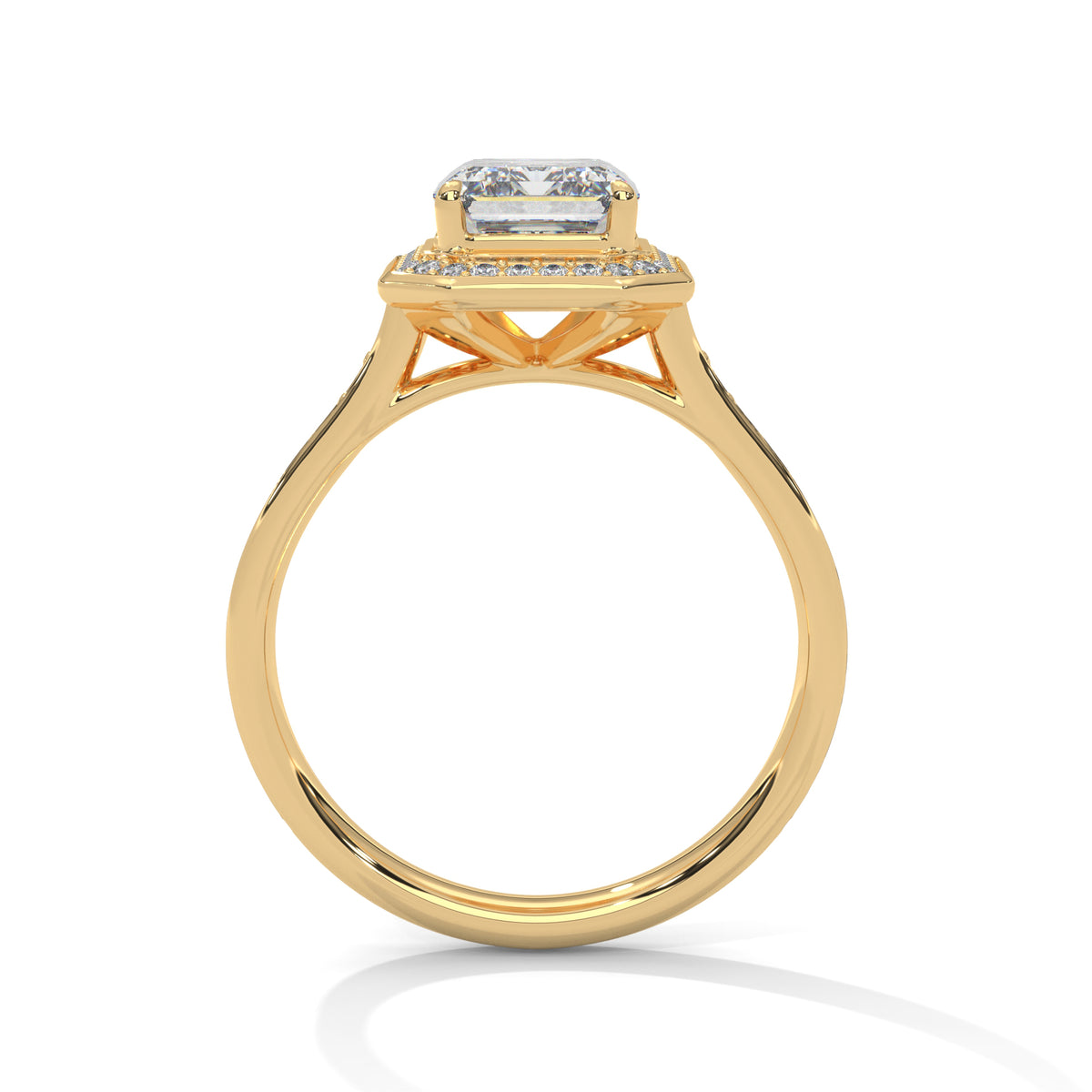 Emerald Royale Halo Ring