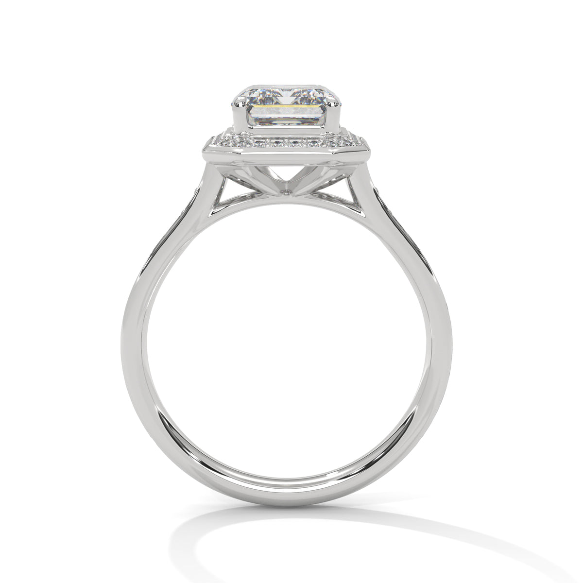 Emerald Royale Halo Ring