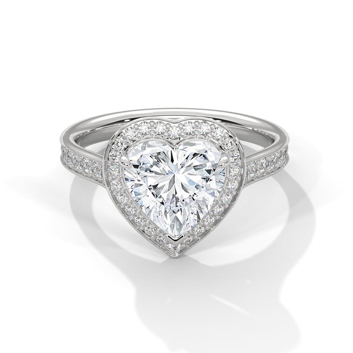 Devoted Heart Halo Ring