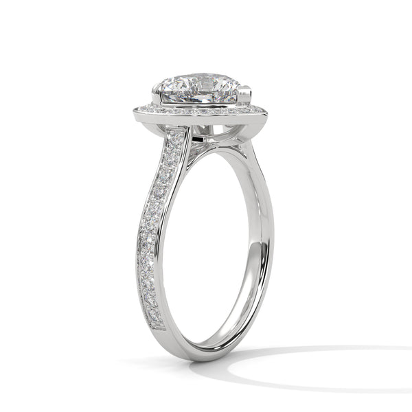 Devoted Heart Halo Ring