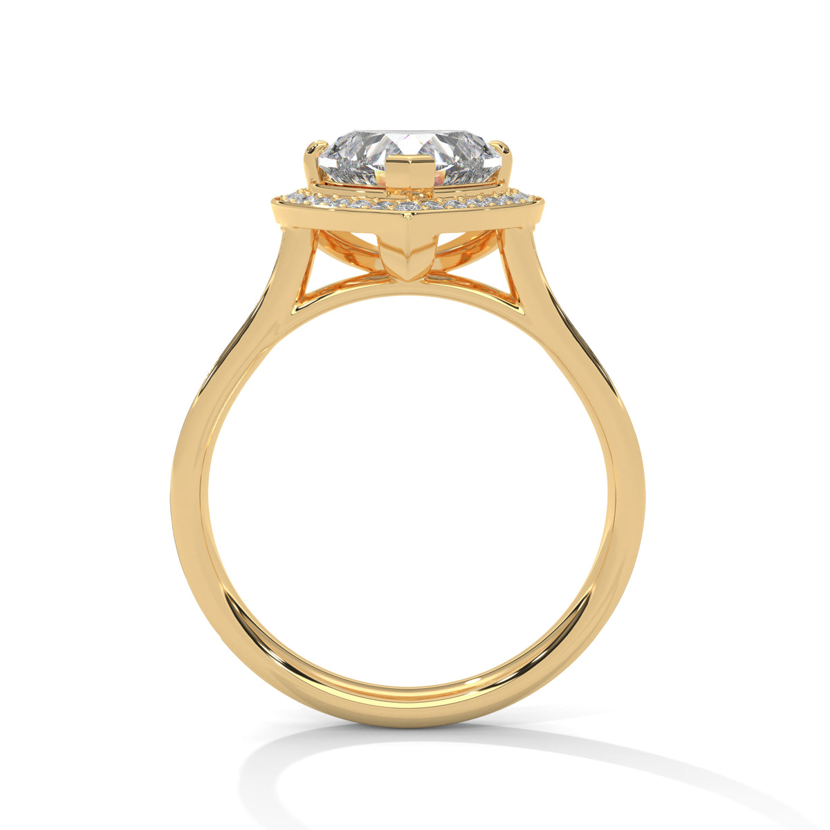 Devoted Heart Halo Ring