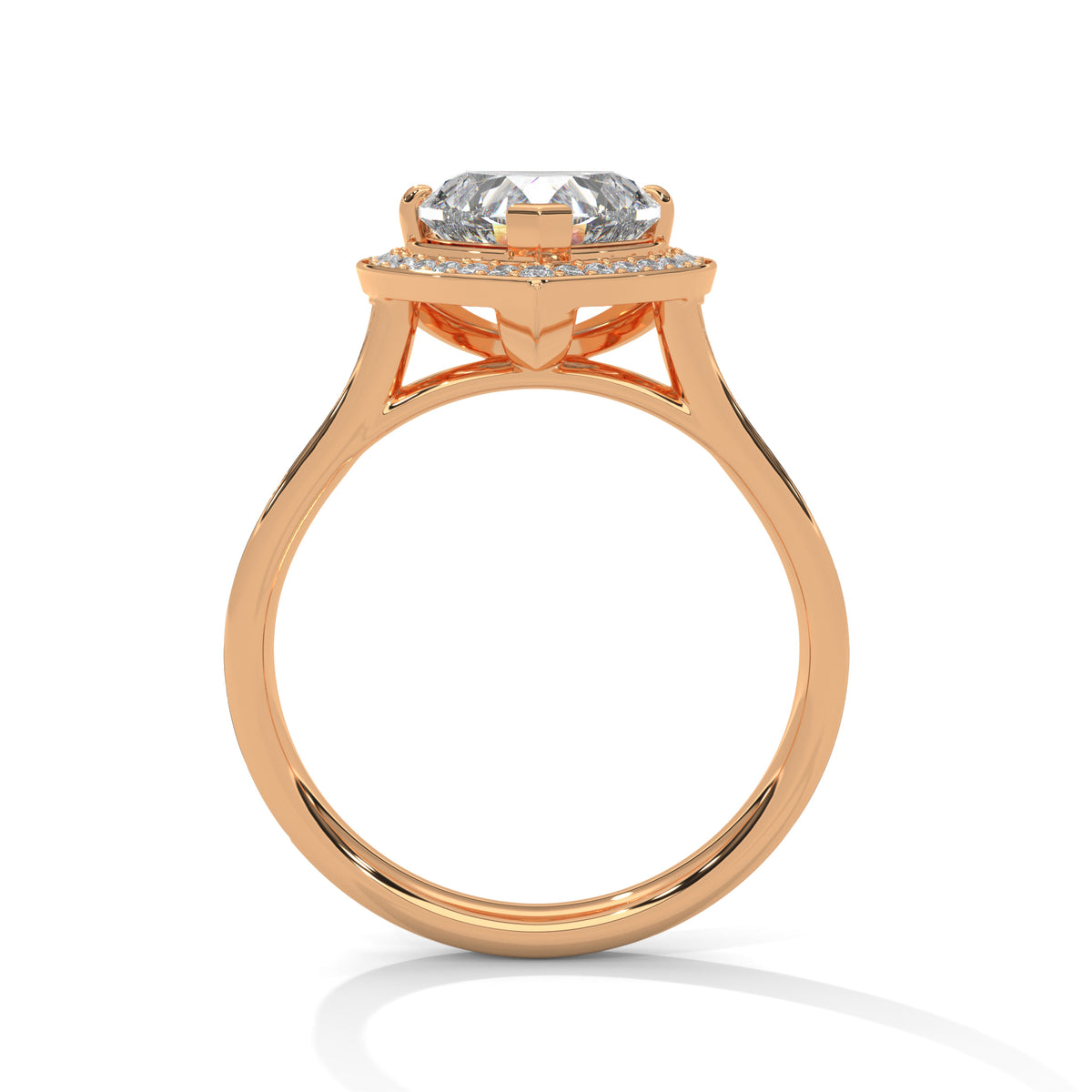 Devoted Heart Halo Ring