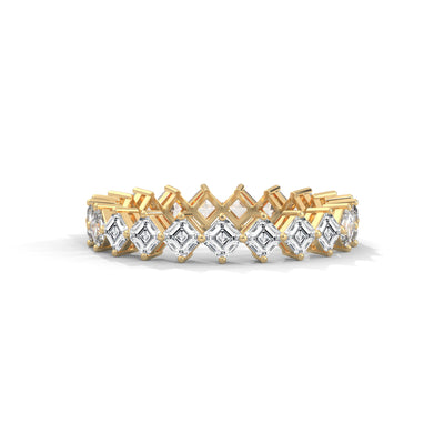 Cascading Squares Eternity Ring — IGI Certified Diamond Jewellery | My Carat India