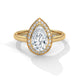 Dewdrop Halo Solitaire Ring