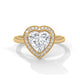 Sweetheart Halo Solitaire Ring