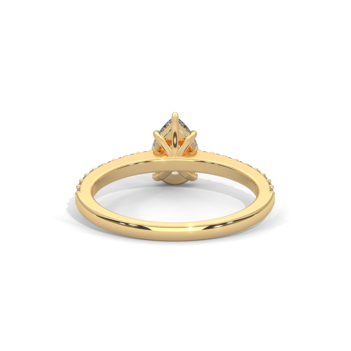 Teardrop Pavé Solitaire Ring