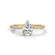 Teardrop Pavé Solitaire Ring