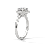 Sweetheart Halo Solitaire Ring