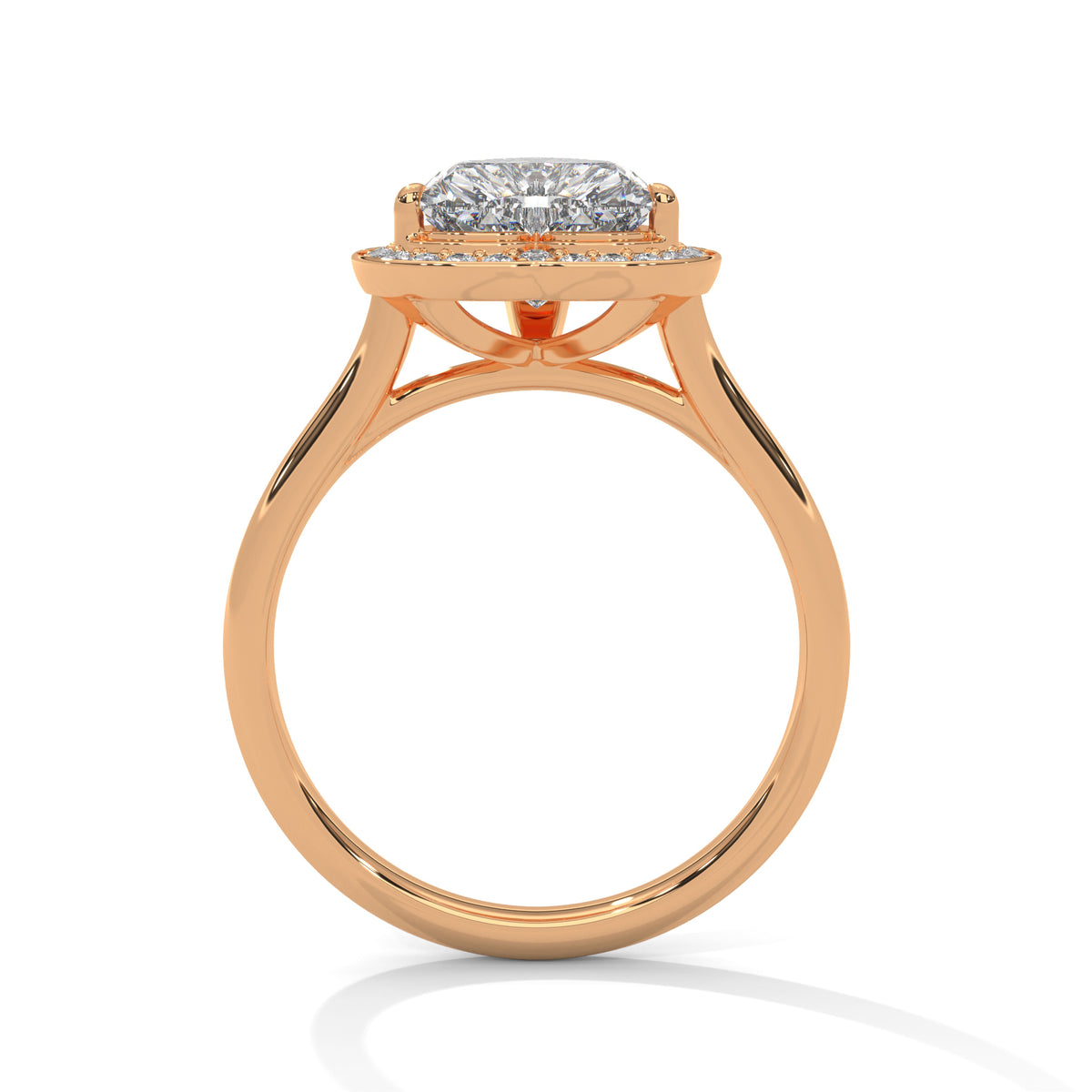 Sweetheart Halo Solitaire Ring