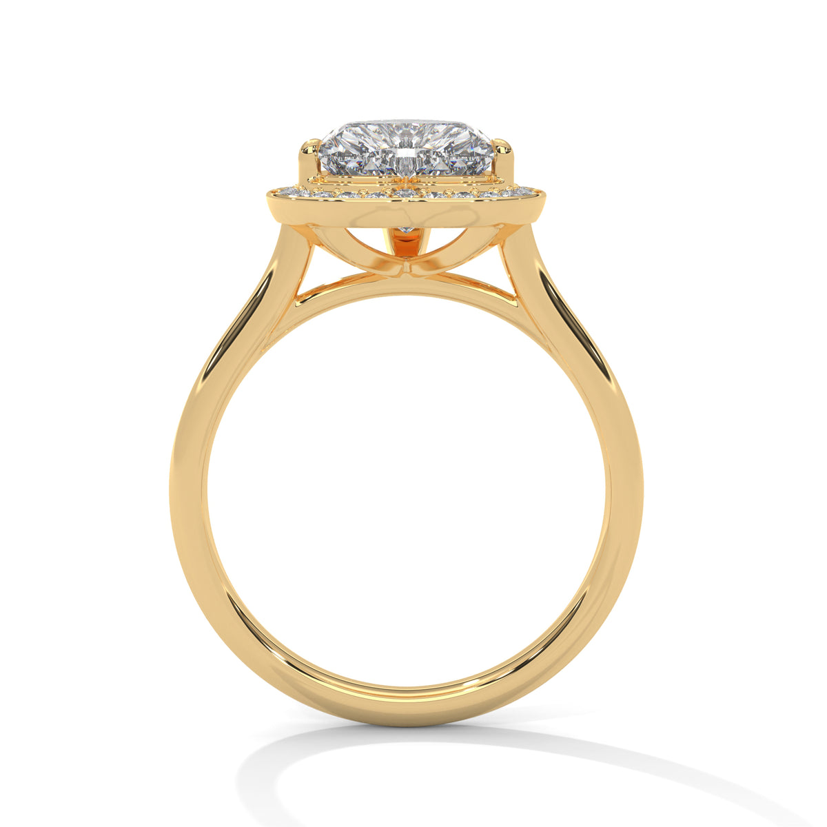 Sweetheart Halo Solitaire Ring