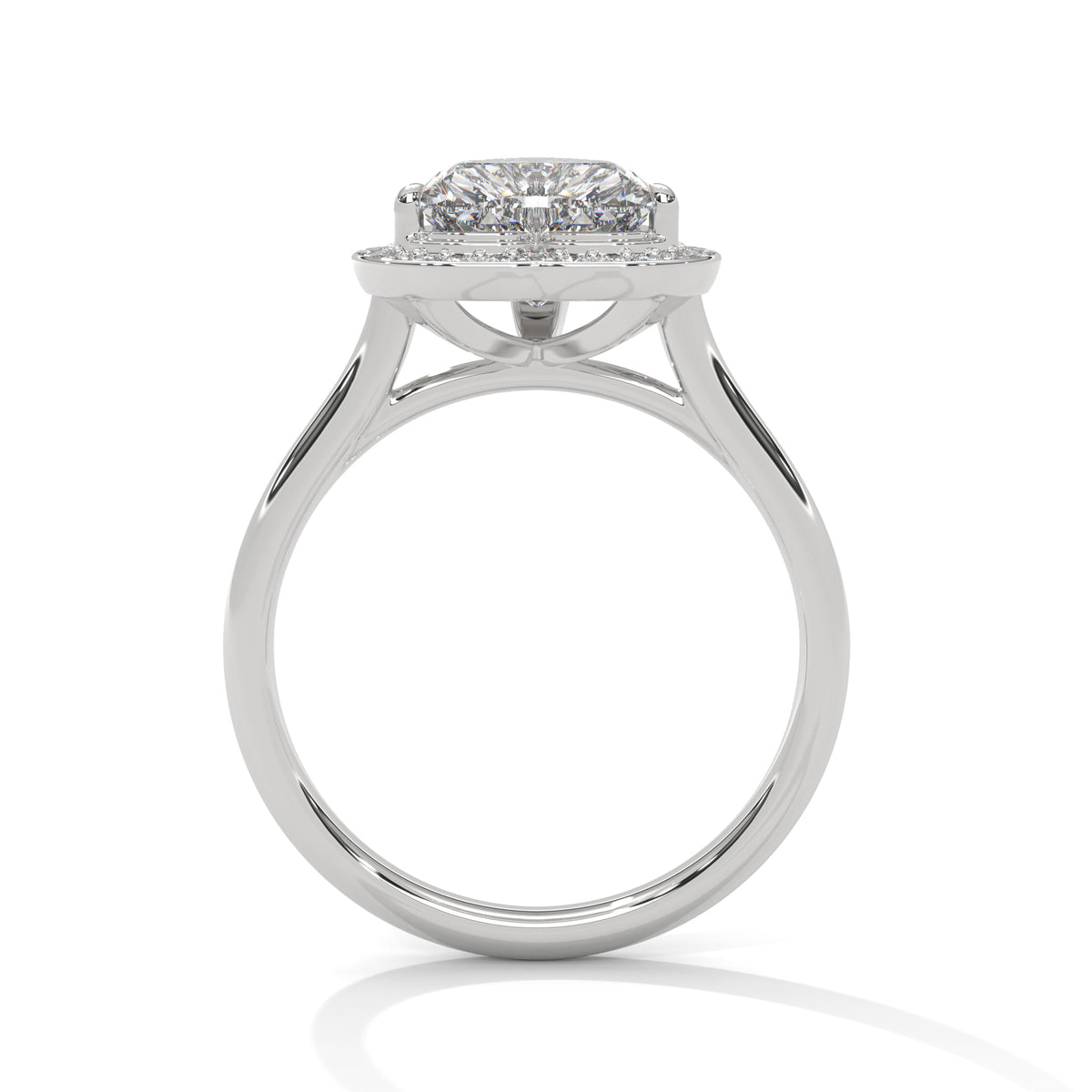 Sweetheart Halo Solitaire Ring