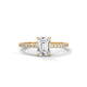 Emerald Pavé Solitaire Ring