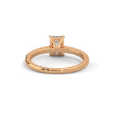 Emerald Pavé Solitaire Ring