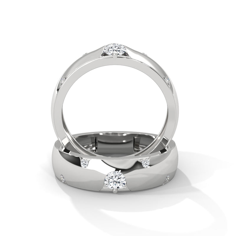 Stellar Scatter Solitaire Ring