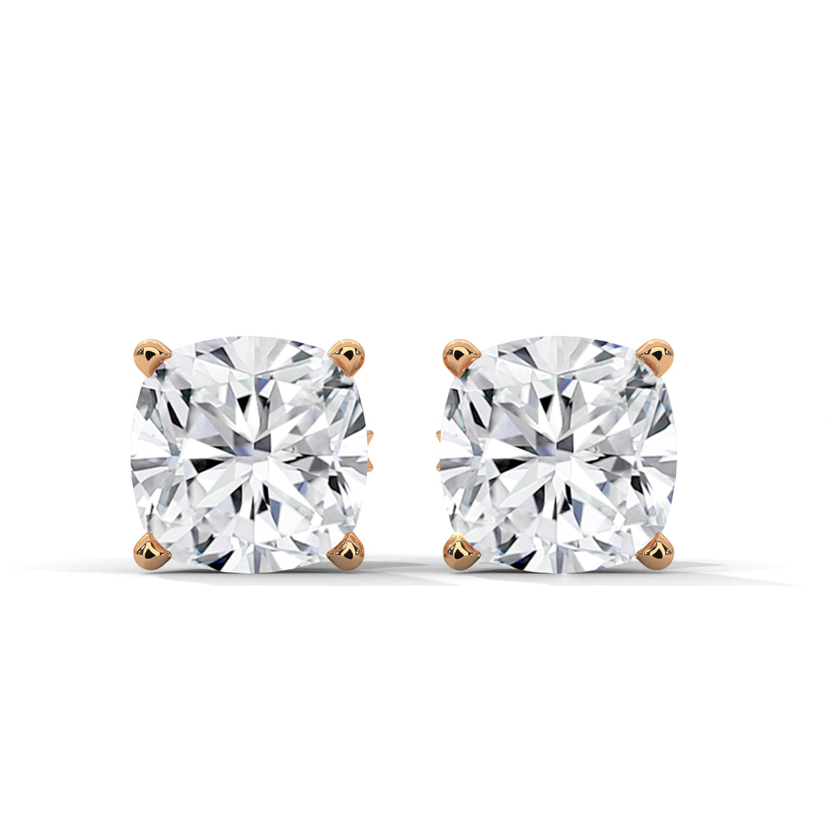 Cushion Brilliance Solitaire Studs