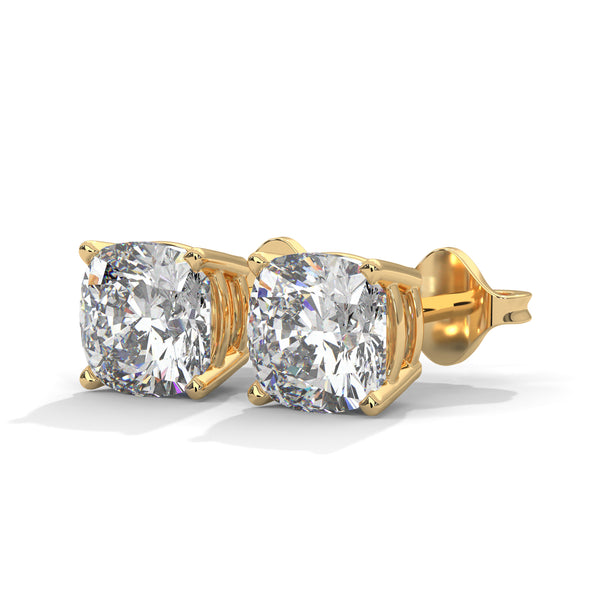 Cushion Brilliance Solitaire Studs