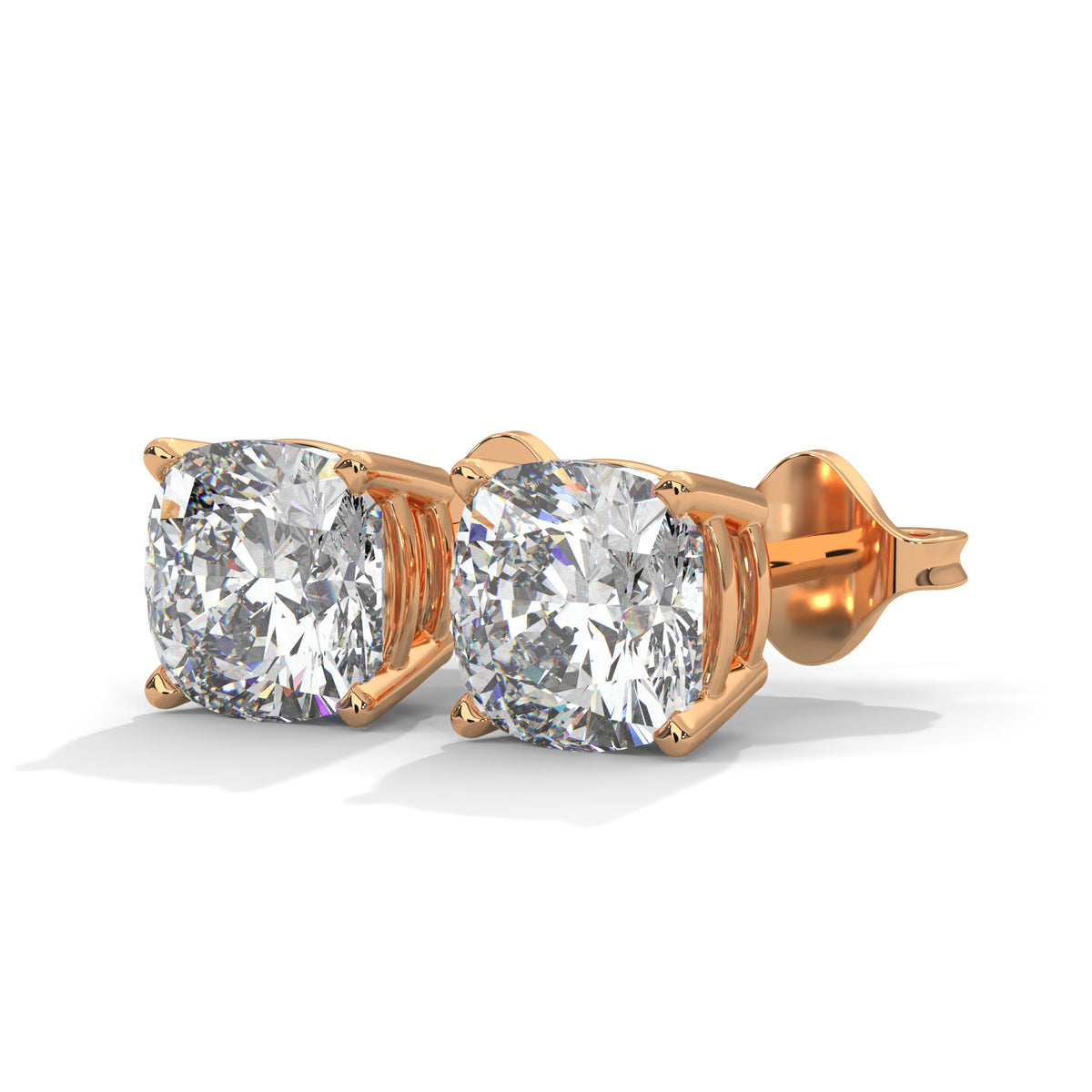Cushion Brilliance Solitaire Studs