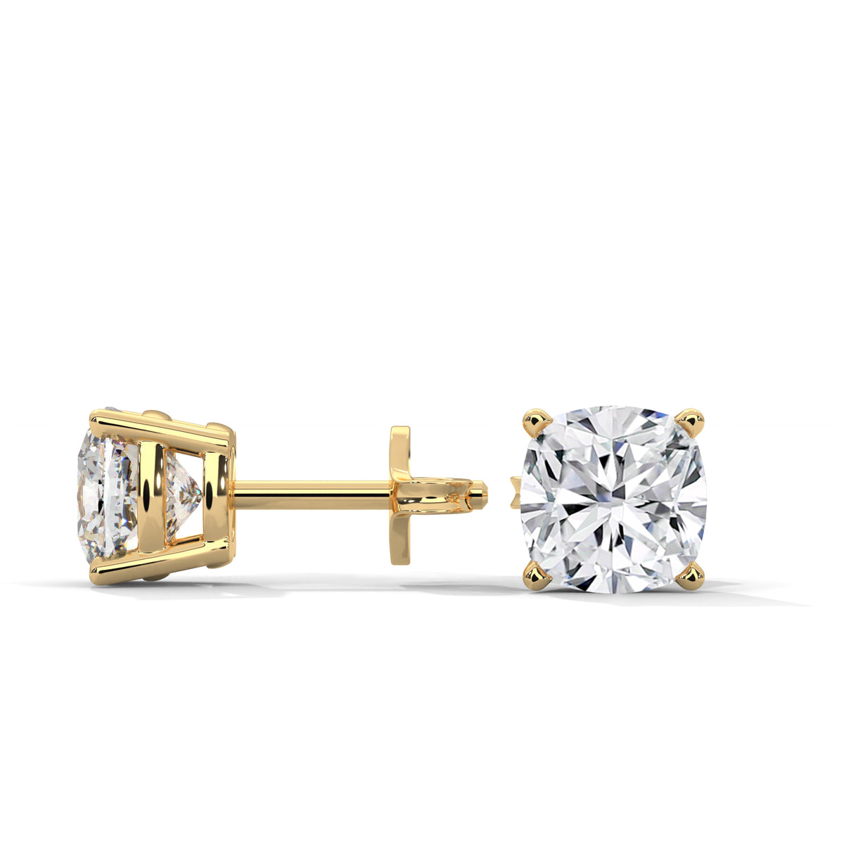 Cushion Brilliance Solitaire Studs