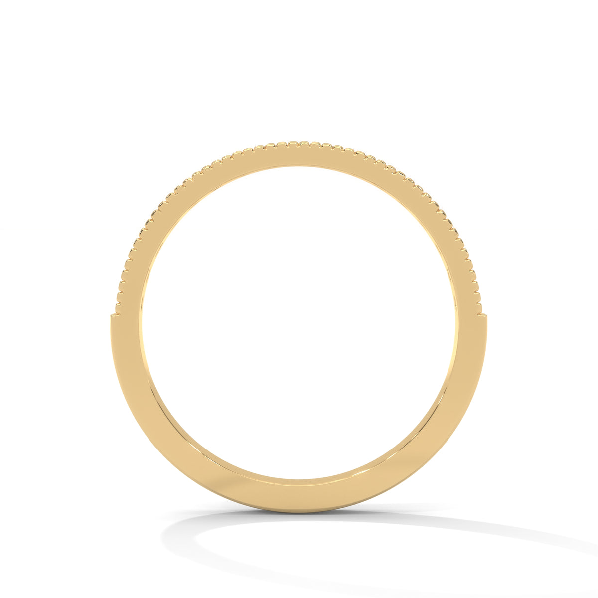Milgrain Crescent Diamond Band Ring