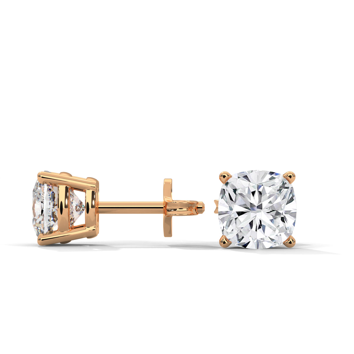 Cushion Brilliance Solitaire Studs