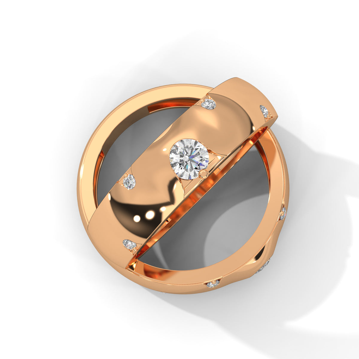 Stellar Scatter Solitaire Ring