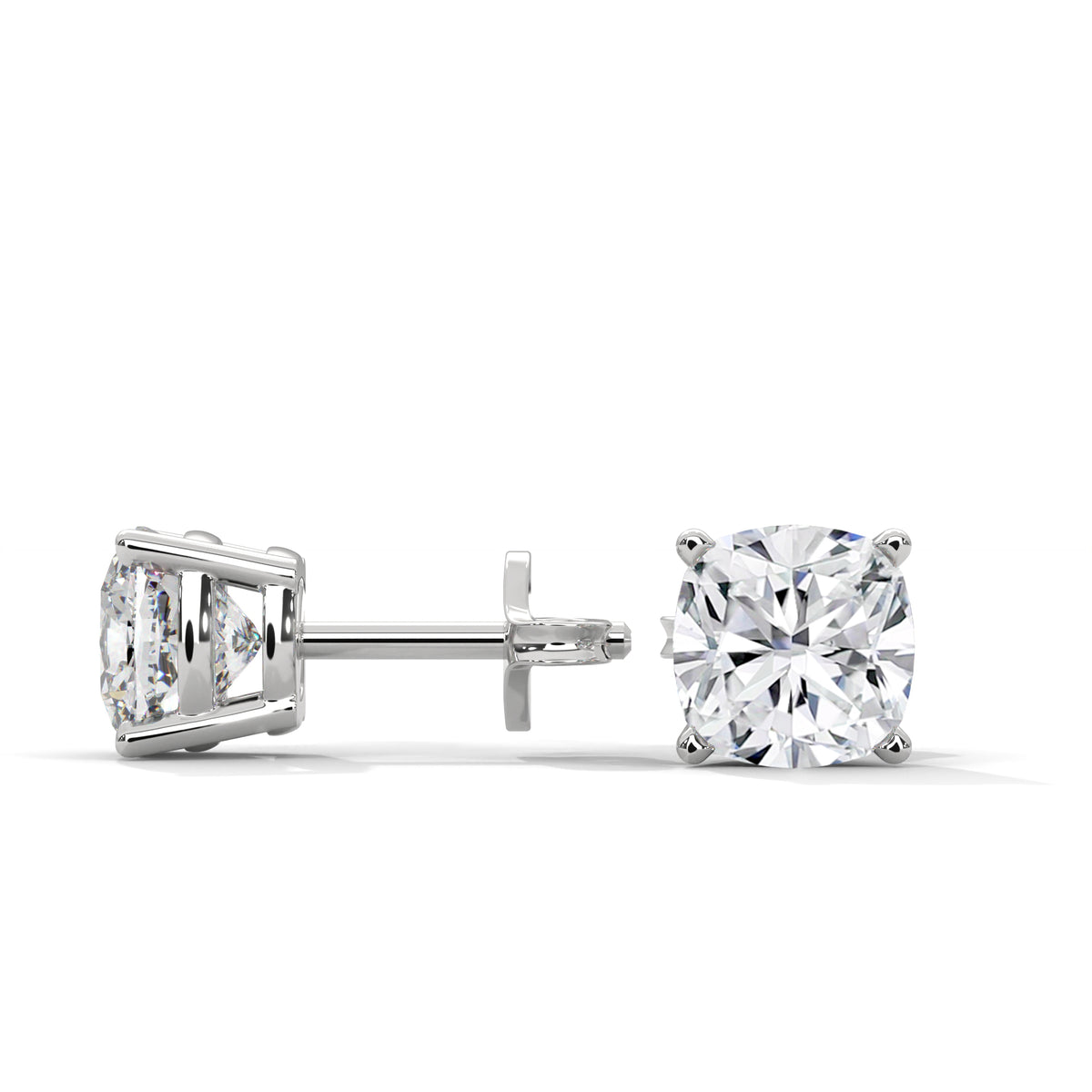 Cushion Brilliance Solitaire Studs