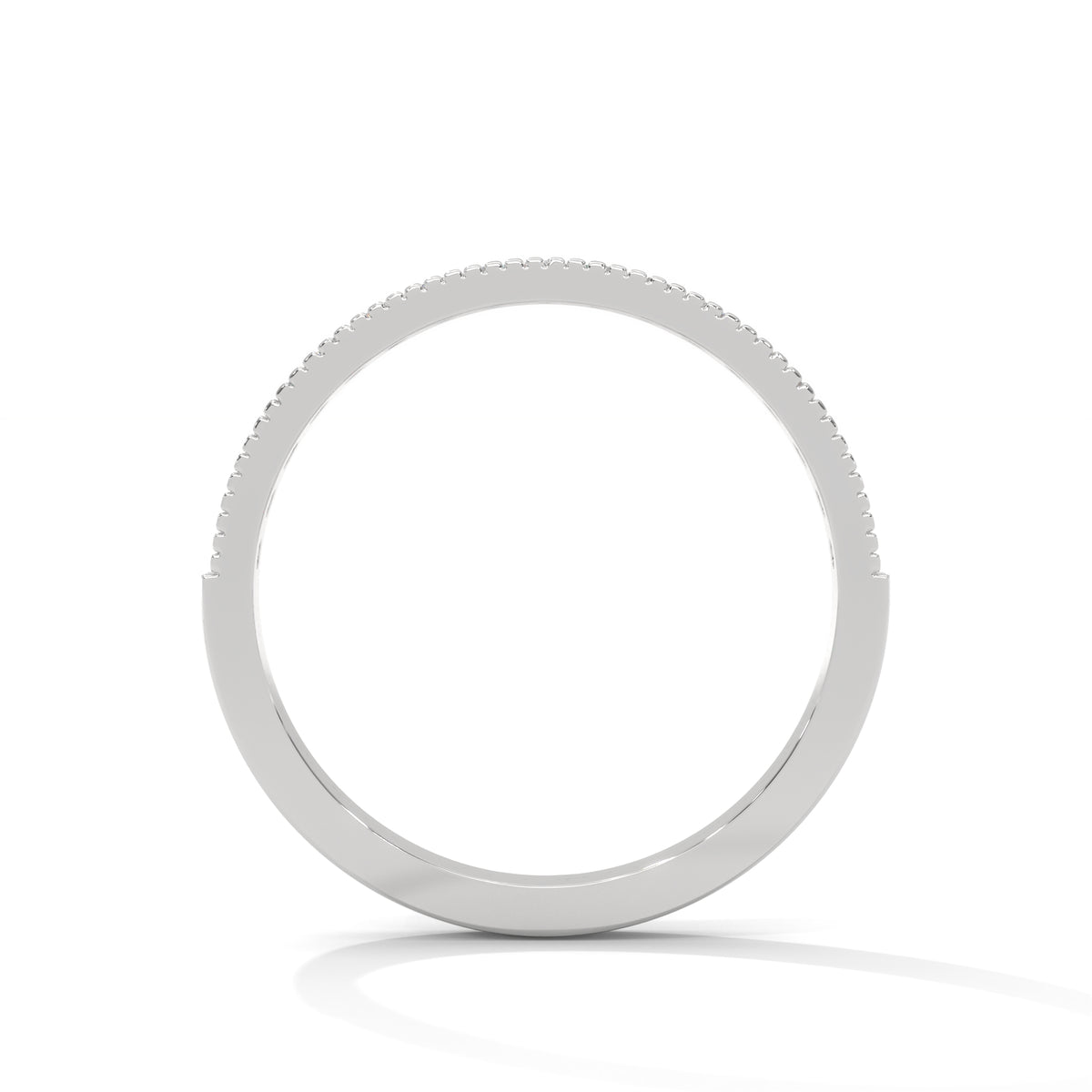 Milgrain Crescent Diamond Band Ring