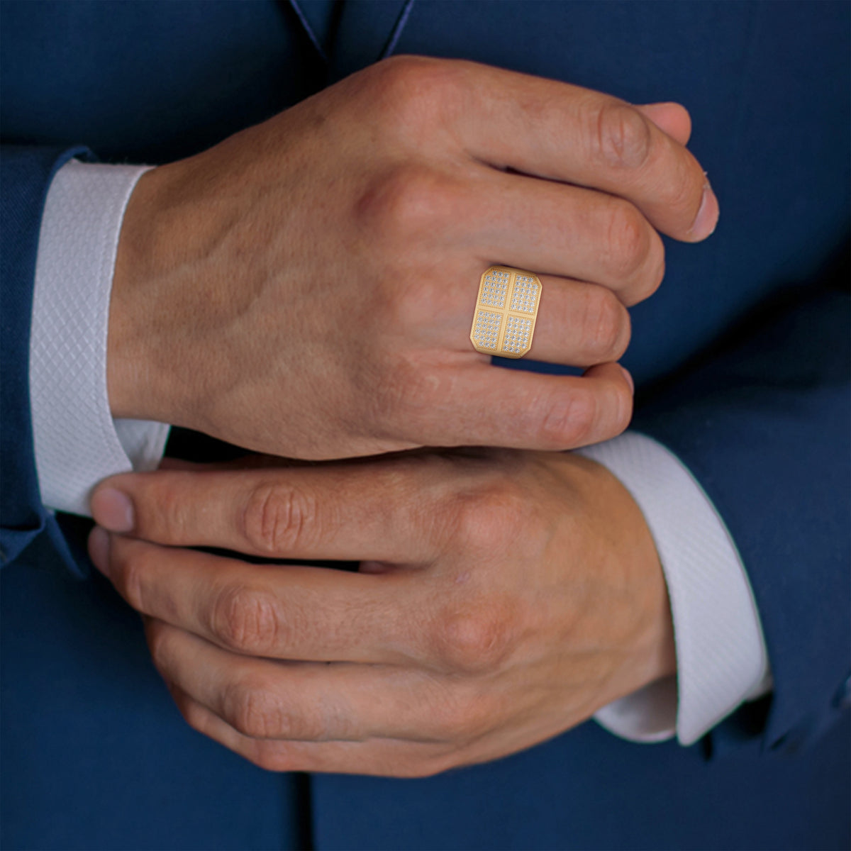 Four Square Cluster Statement Ring