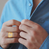 Bold Crest Cluster Ring