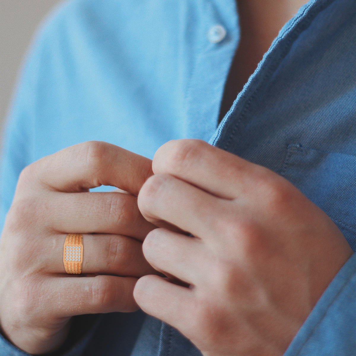 Grid Luxe Cluster Ring